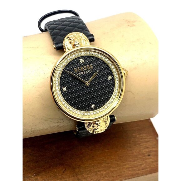 Versus by Versace Women\'s Watch VSPZU0221 Black Dial Gold Case Leather Band main image 7